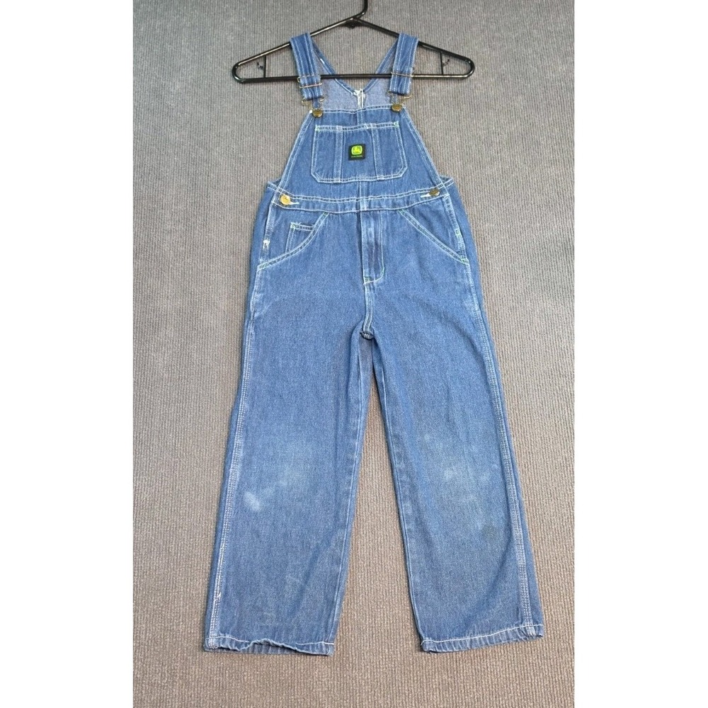 John Deere Boys Girls Bib Overalls Youth Size 7 Coveralls